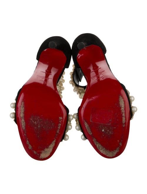 Christian Louboutin Suede Studded Accents Sandals