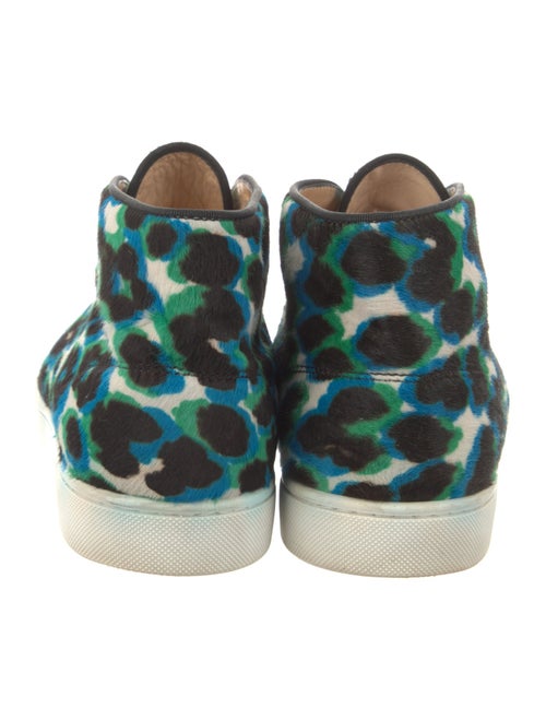 Christian Louboutin Ponyhair Printed Lace-Up Boots