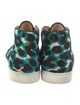 Christian Louboutin Ponyhair Printed Lace-Up Boots