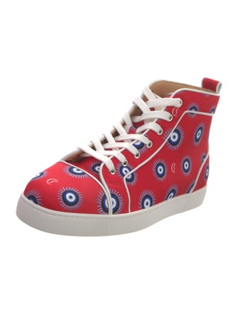 Christian Louboutin Satin Printed Sneakers