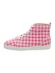 Christian Louboutin Canvas Plaid Print Sneakers