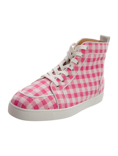 Christian Louboutin Canvas Plaid Print Sneakers
