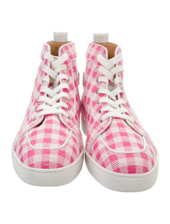 Christian Louboutin Canvas Plaid Print Sneakers