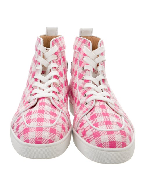 Christian Louboutin Canvas Plaid Print Sneakers