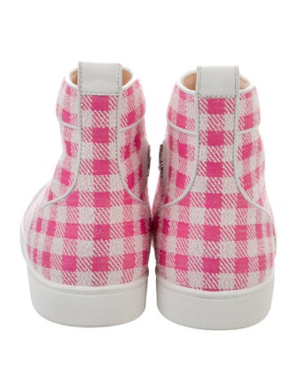 Christian Louboutin Canvas Plaid Print Sneakers