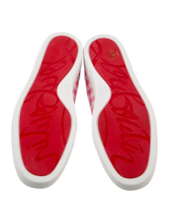 Christian Louboutin Canvas Plaid Print Sneakers