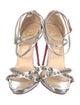 Christian Louboutin Spike Accents Snakeskin Sandals
