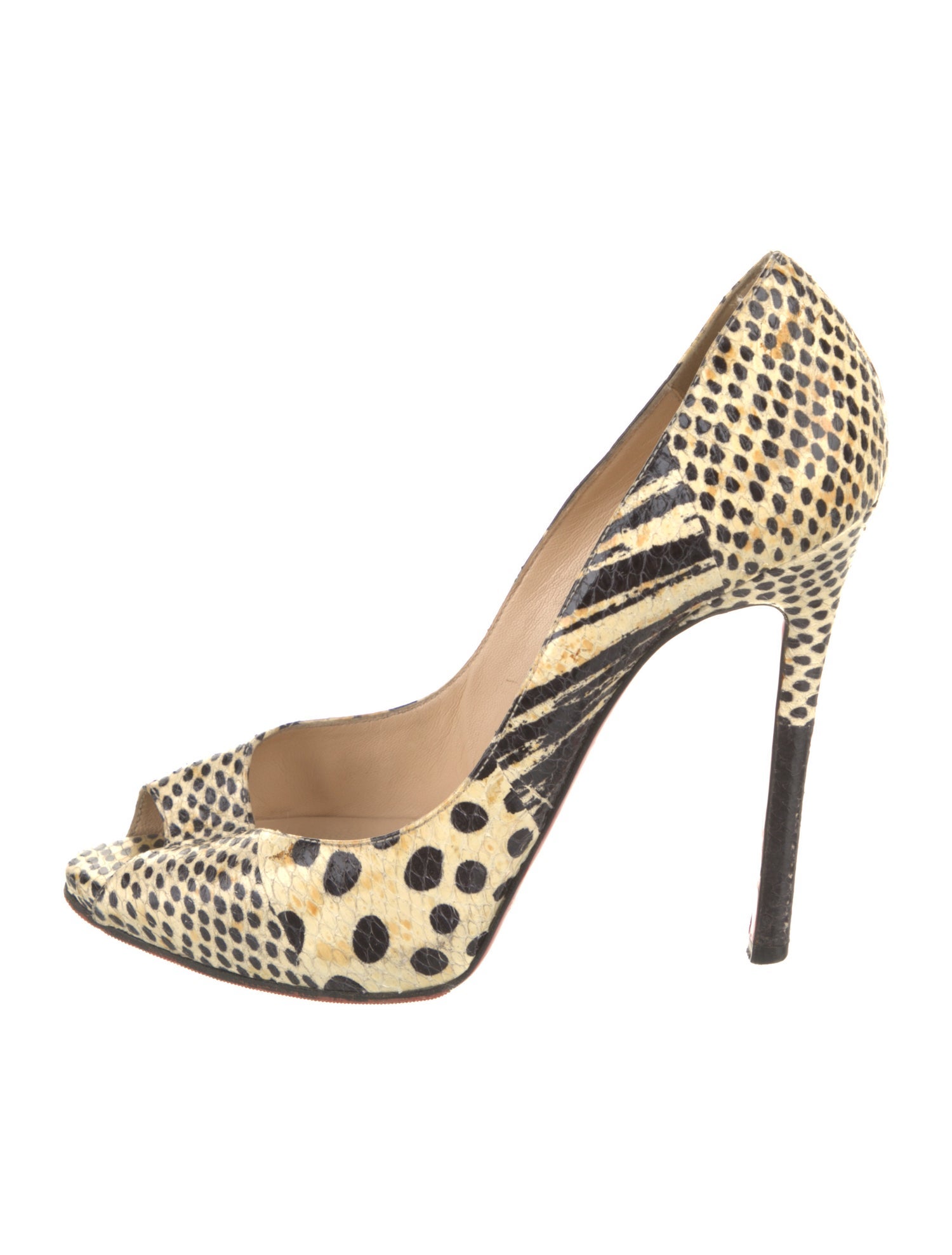 Christian Louboutin Snakeskin Animal Print Pumps