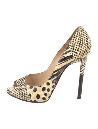 Christian Louboutin Snakeskin Animal Print Pumps