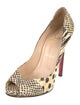 Christian Louboutin Snakeskin Animal Print Pumps