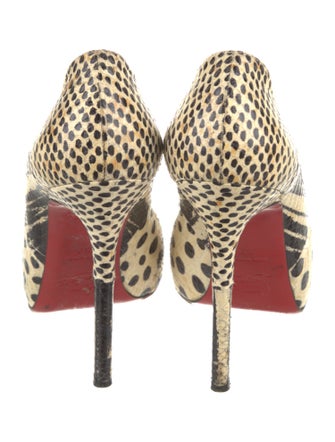 Christian Louboutin Snakeskin Animal Print Pumps