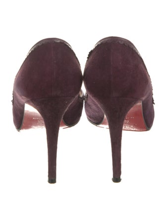 Christian Louboutin Suede Bow Accents Pumps