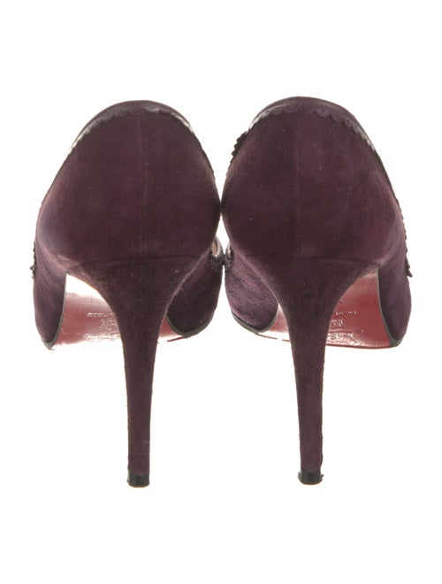 Christian Louboutin Suede Bow Accents Pumps