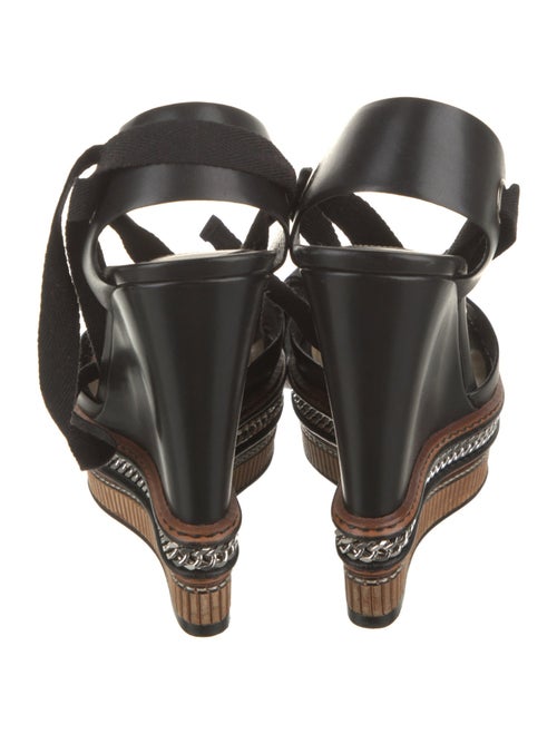 Christian Louboutin Chain-Link Accent Leather T-Strap Sandals