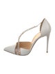 Christian Louboutin Spike Accents Leather D'Orsay Pumps