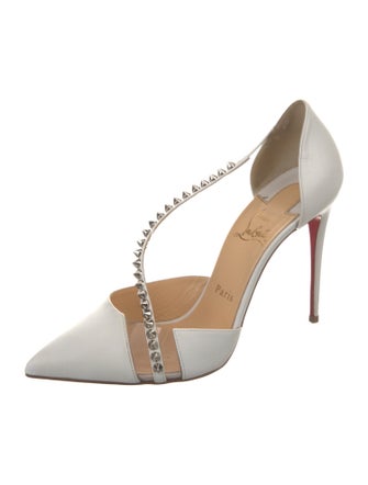 Christian Louboutin Spike Accents Leather D'Orsay Pumps