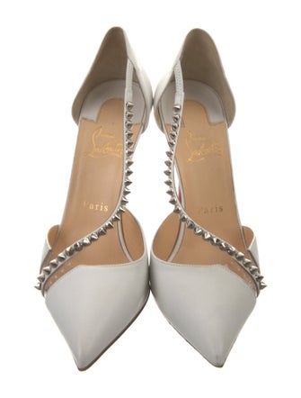 Christian Louboutin Spike Accents Leather D'Orsay Pumps