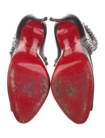 Christian Louboutin Spike Accents Leather Pumps