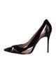 Christian Louboutin Suede Cutout Accent D'Orsay Pumps