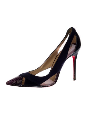 Christian Louboutin Suede Cutout Accent D'Orsay Pumps