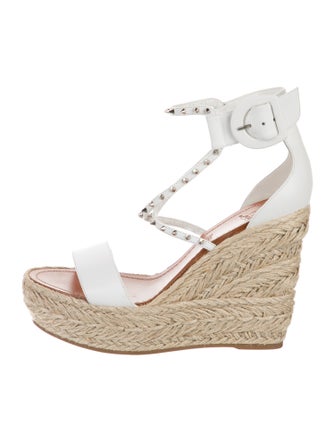 Christian Louboutin Spike Accents Leather Espadrilles
