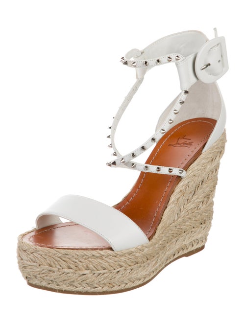 Christian Louboutin Spike Accents Leather Espadrilles