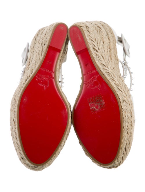 Christian Louboutin Spike Accents Leather Espadrilles