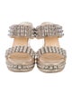 Christian Louboutin Leather Studded Accents Espadrilles