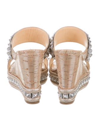 Christian Louboutin Leather Studded Accents Espadrilles