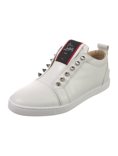 Christian Louboutin Spike Accents Leather Sneakers