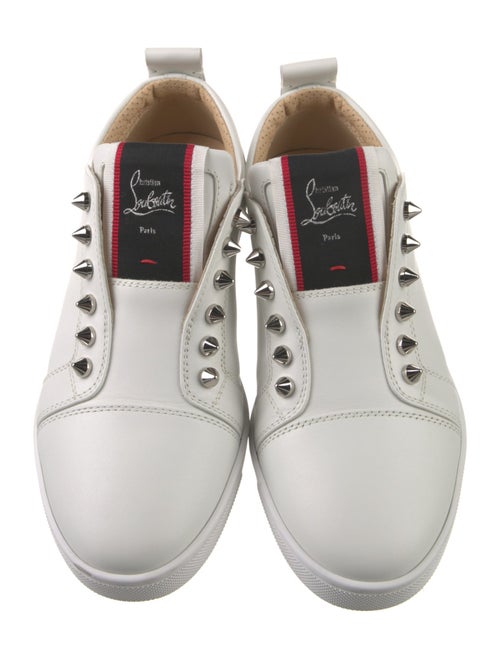 Christian Louboutin Spike Accents Leather Sneakers