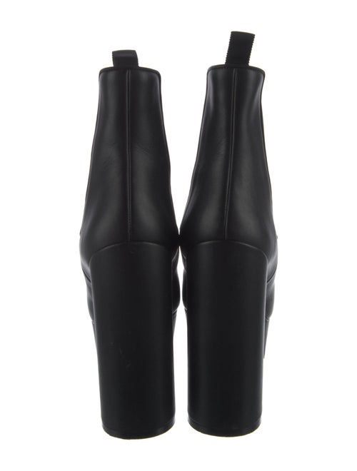 Christian Louboutin Leather Grosgrain Trim Chelsea Boots