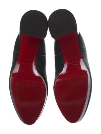 Christian Louboutin Leather Grosgrain Trim Chelsea Boots