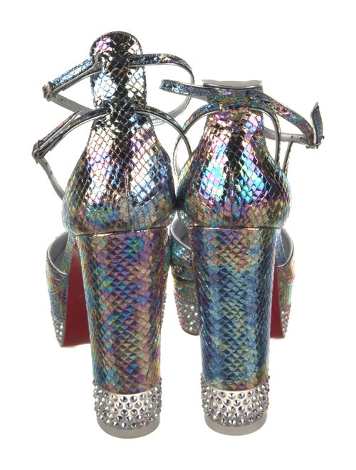 Christian Louboutin Embossed Leather Animal Print D'Orsay Pumps