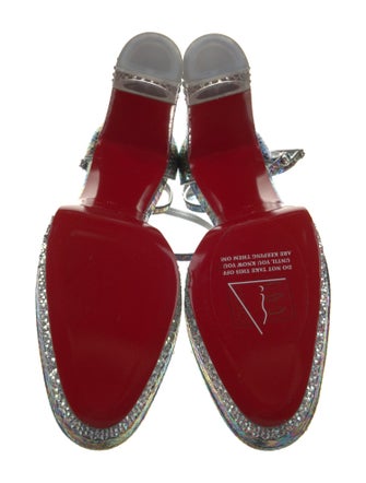 Christian Louboutin Embossed Leather Animal Print D'Orsay Pumps