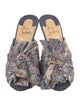 Christian Louboutin Denim Paisley Print Mules