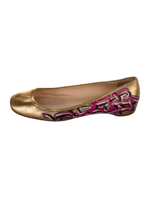 Christian Louboutin Leather Printed Ballet Flats