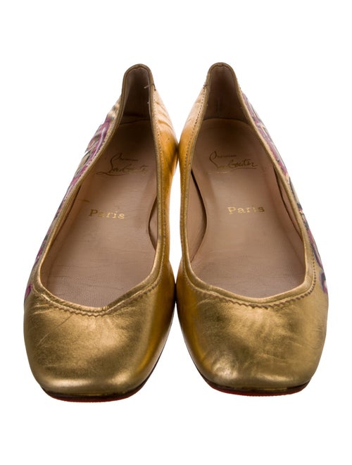 Christian Louboutin Leather Printed Ballet Flats