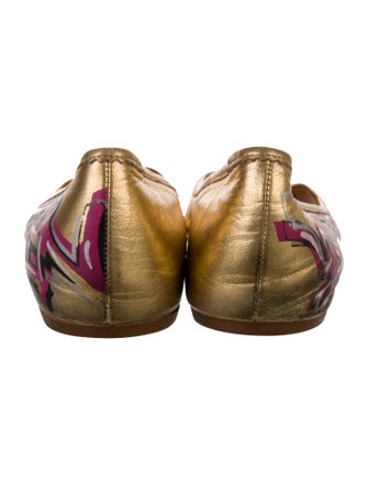 Christian Louboutin Leather Printed Ballet Flats