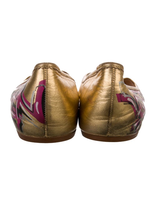 Christian Louboutin Leather Printed Ballet Flats