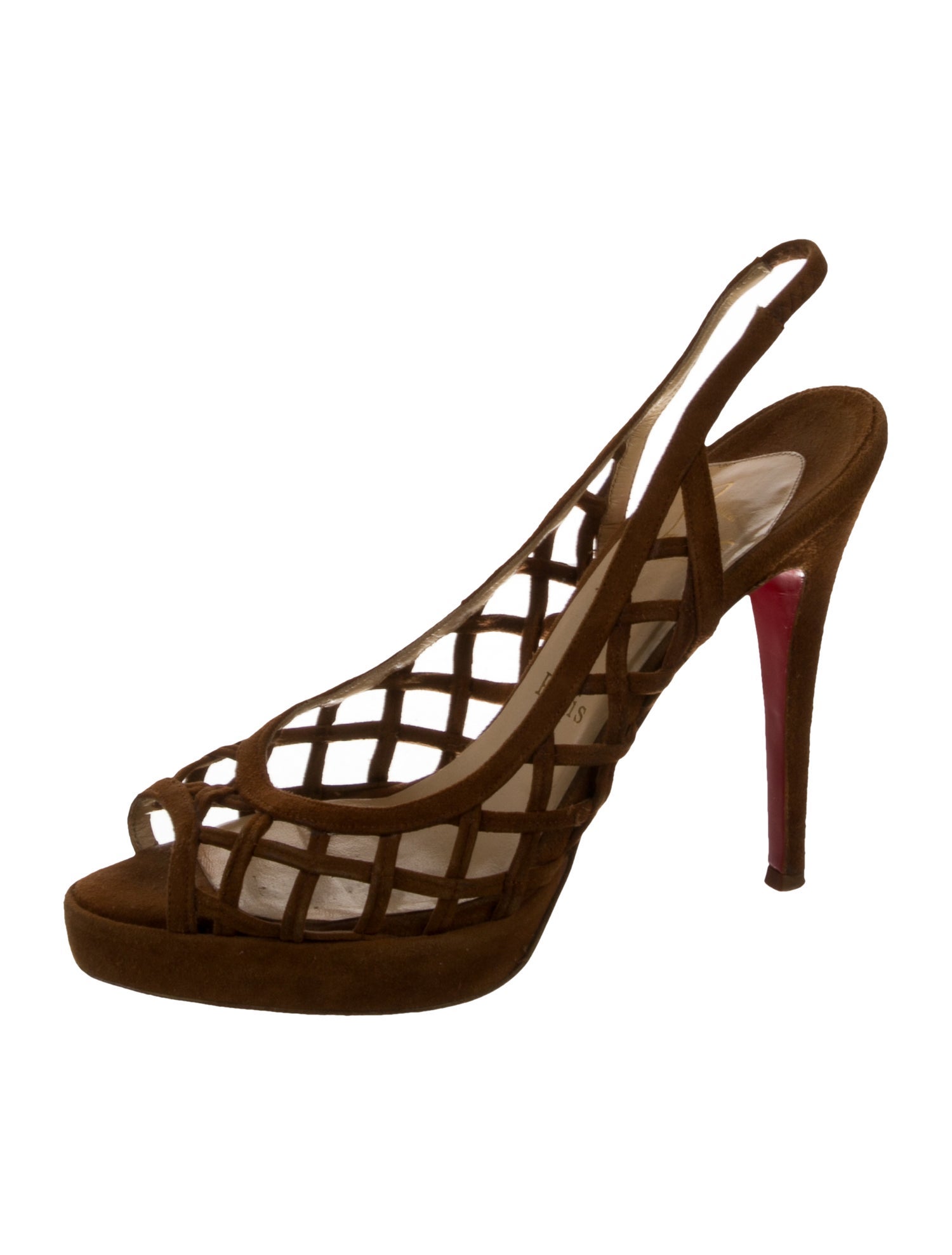 Christian Louboutin Suede Slingback Pumps