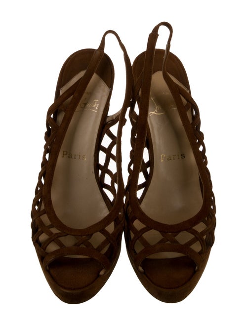 Christian Louboutin Suede Slingback Pumps