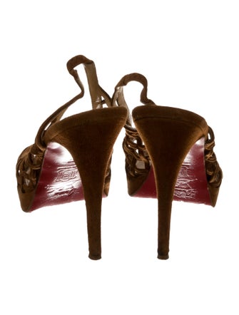 Christian Louboutin Suede Slingback Pumps