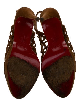 Christian Louboutin Suede Slingback Pumps