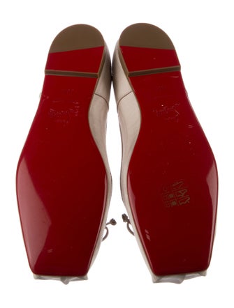 Christian Louboutin Satin Bow Accents Ballet Flats