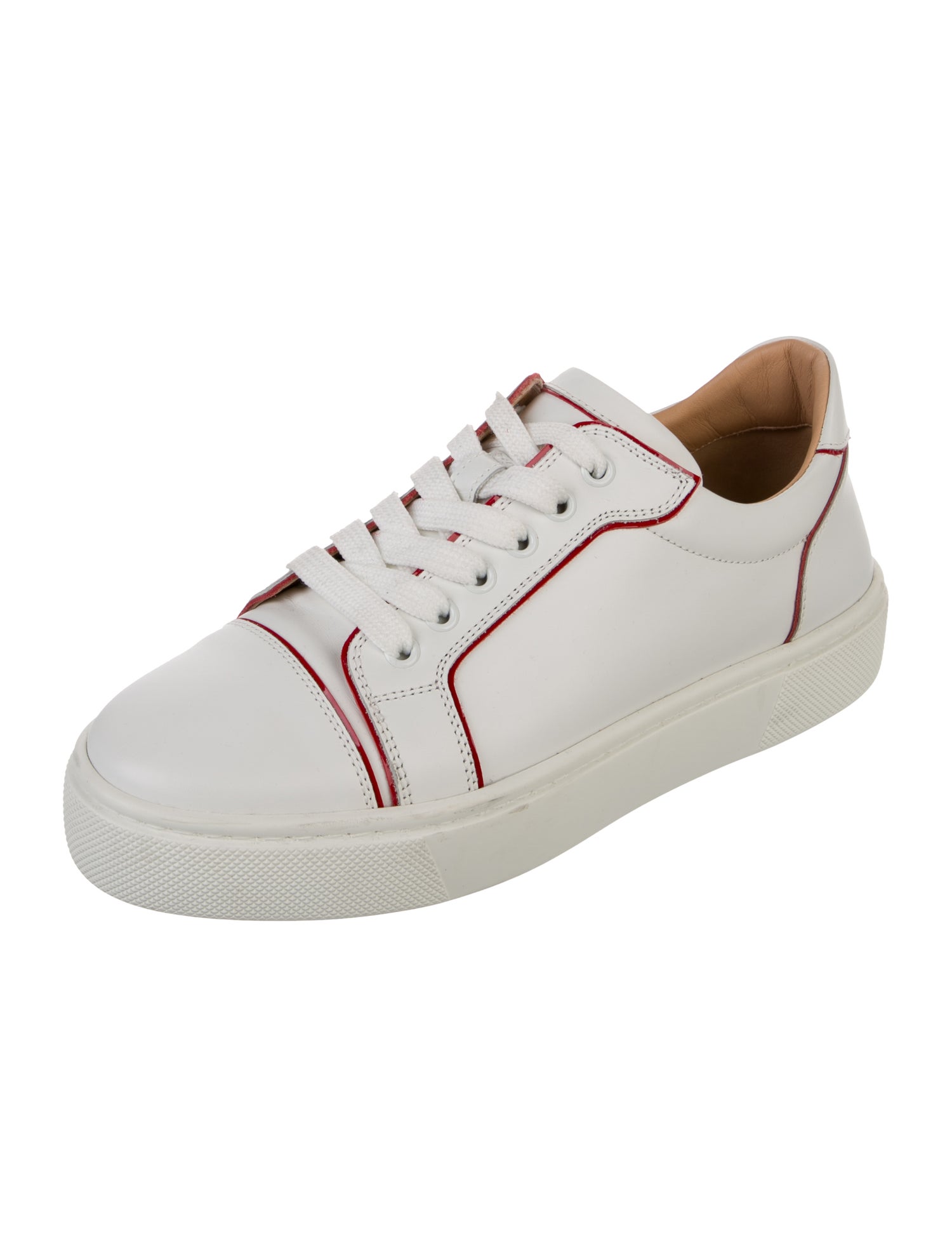 Christian Louboutin Leather Colorblock Pattern Sneakers