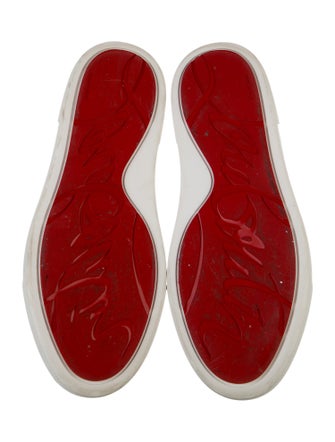 Christian Louboutin Leather Colorblock Pattern Sneakers