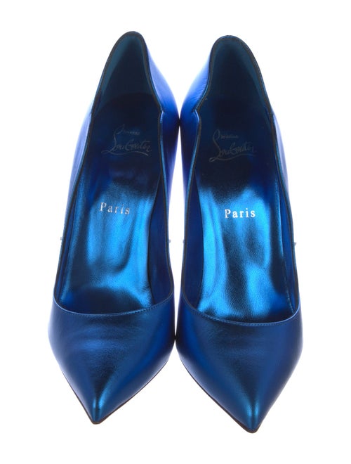 Christian Louboutin Leather Scalloped Accent Pumps