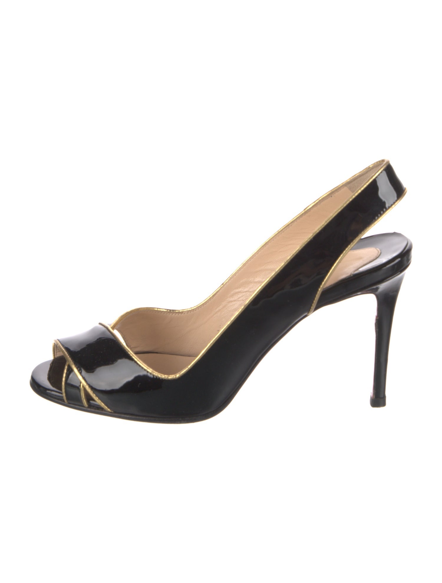 Christian Louboutin Vintage Patent Leather Slingback Pumps
