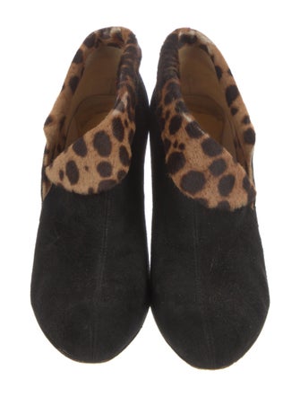 Christian Louboutin Suede Animal Print Pumps